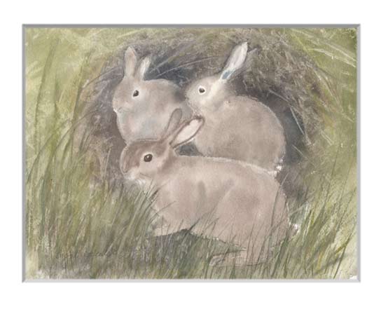 Nr.149 Kaninchen in meinem Garten - Aquarell 2018