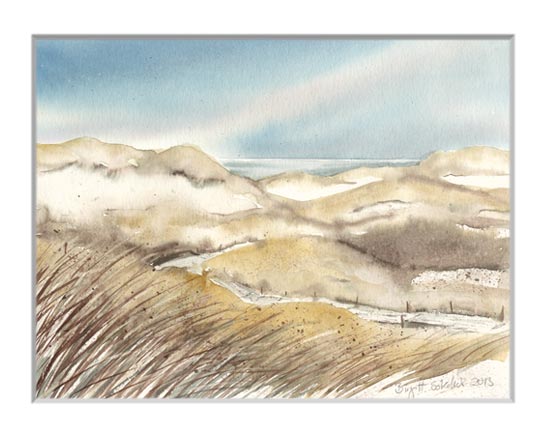 Nr.41 Dünenweg - Aquarell 2013