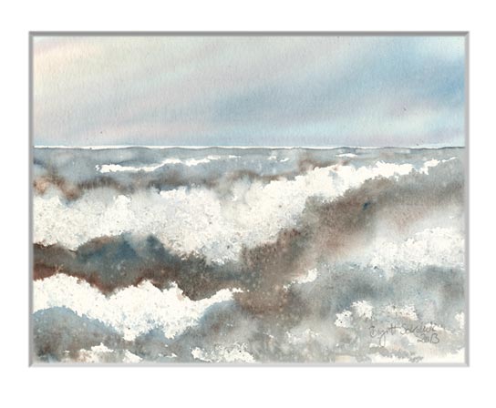 Nr.45 Brandung - Aquarell 2013