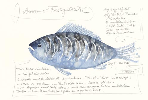 Nr.80 Amrumer Fischgoulasch - Aquarell 2011 €
