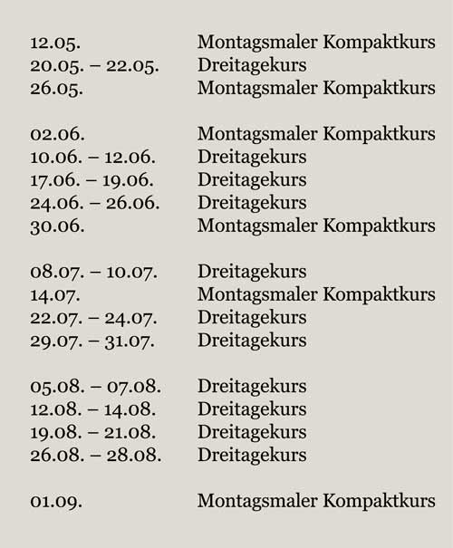 Malkurs Amrum Birgitt Sokollek: Aquarellmalkurse Termine 2025