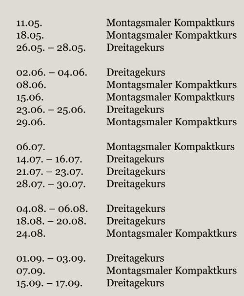 Malkurs Amrum Birgitt Sokollek: Aquarellmalkurse Termine 2026