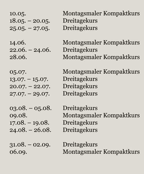 Malkurs Amrum Birgitt Sokollek: Aquarellmalkurse Termine 2027